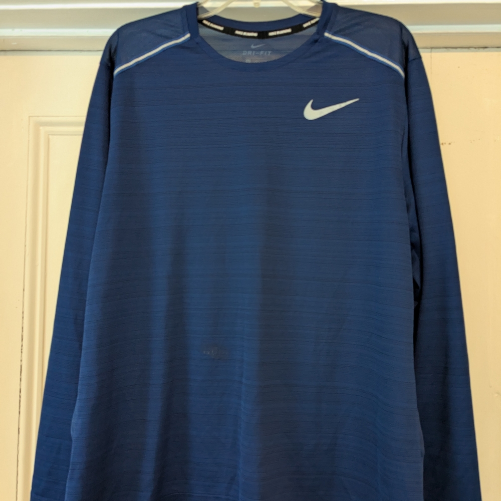 Nike Running Long Sleeve Blue Tee